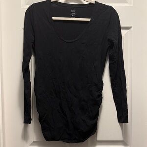 Old Navy Black Long Sleeve Scoop Neck Top